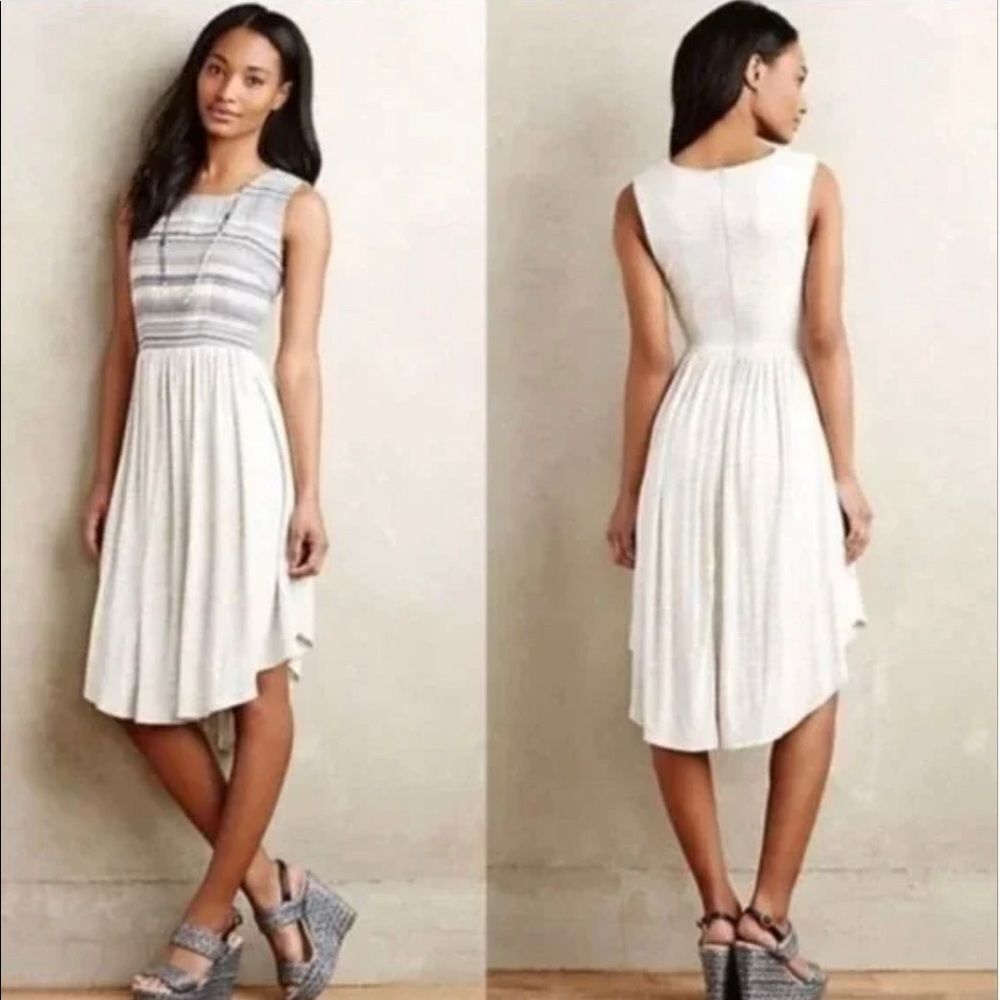 𝅺anthropologie | Dolan Left Coast Collection Sabado Dress in Blue and Gray
